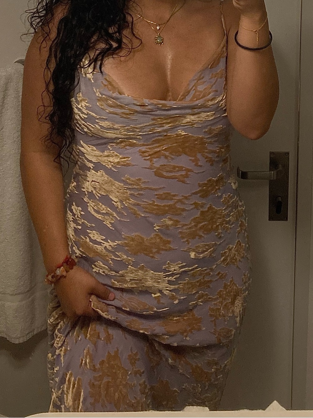 Rat & Boa Lavender and Gold Slip Dress